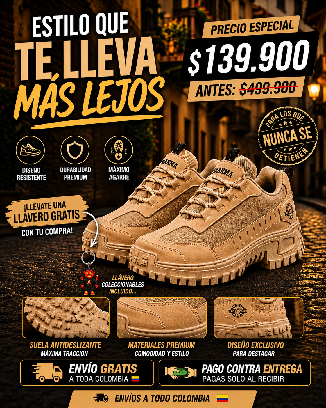🔥 PROMO - Zapatos Brahma + Gorra Gratis Últimas Unidades Con 80% OFF Solo Hoy 🎁