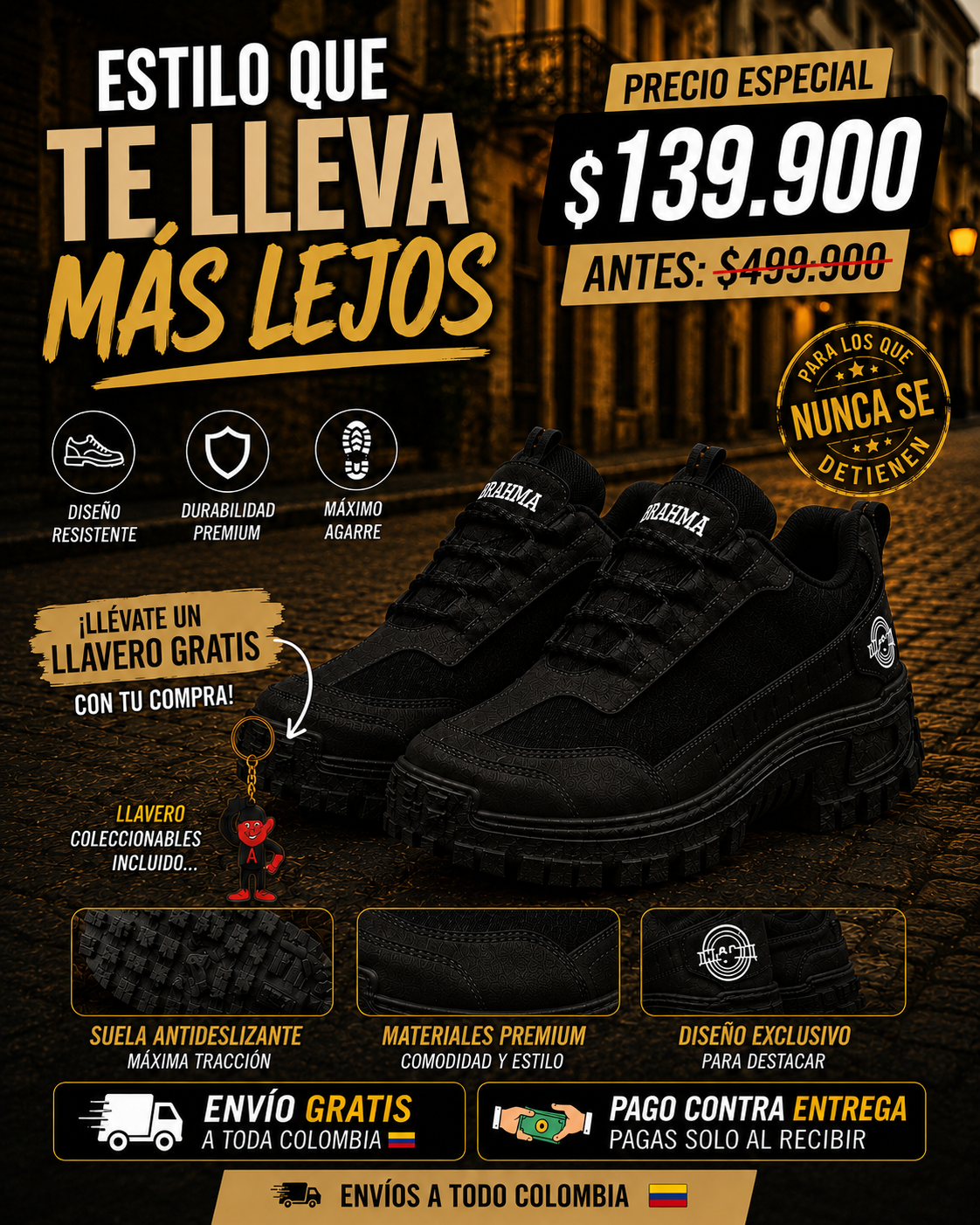 🔥 PROMO - Zapatos Brahma + Gorra Gratis Últimas Unidades Con 80% OFF Solo Hoy 🎁