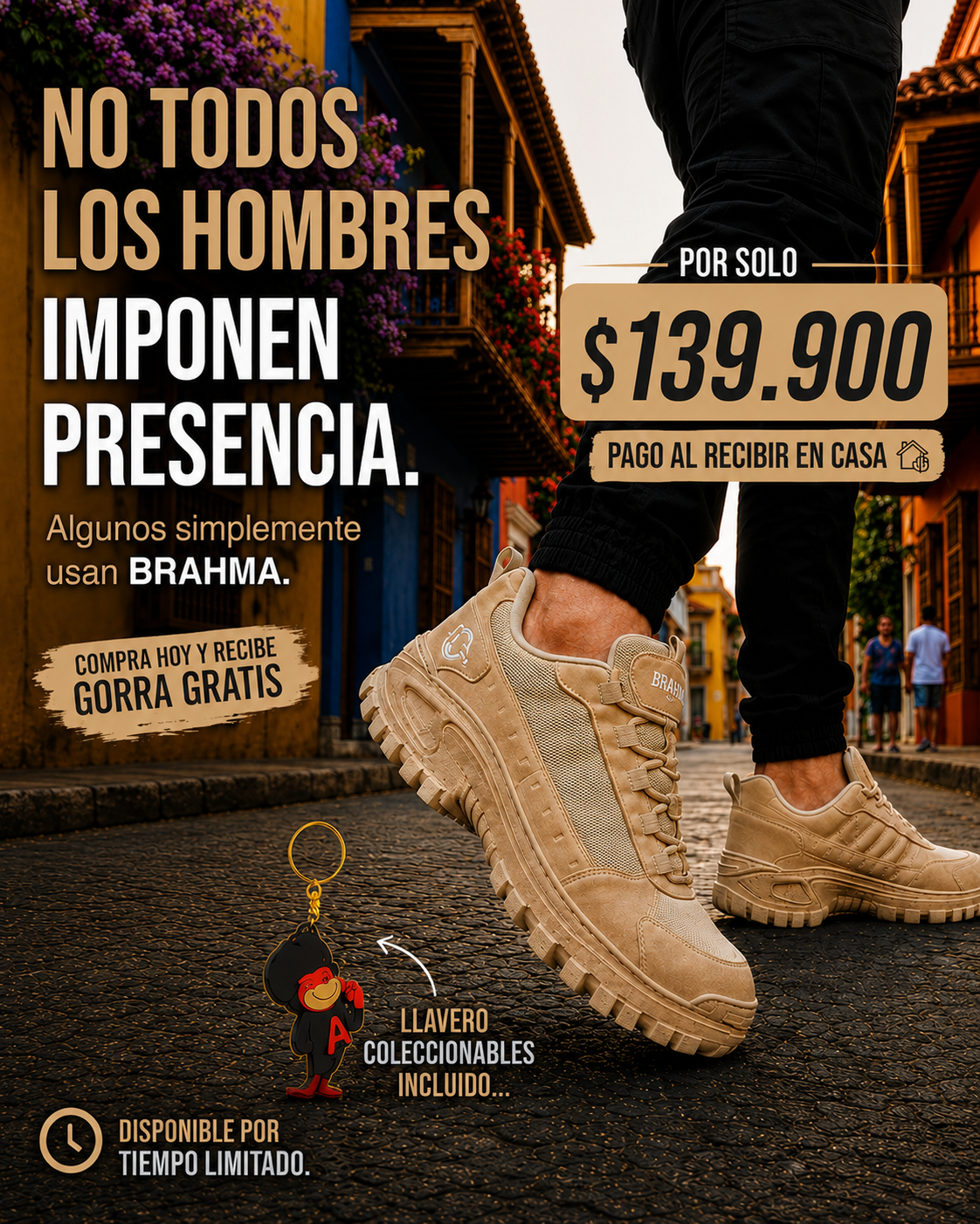 🔥 PROMO - Zapatos Brahma + Gorra Gratis Últimas Unidades Con 80% OFF Solo Hoy 🎁