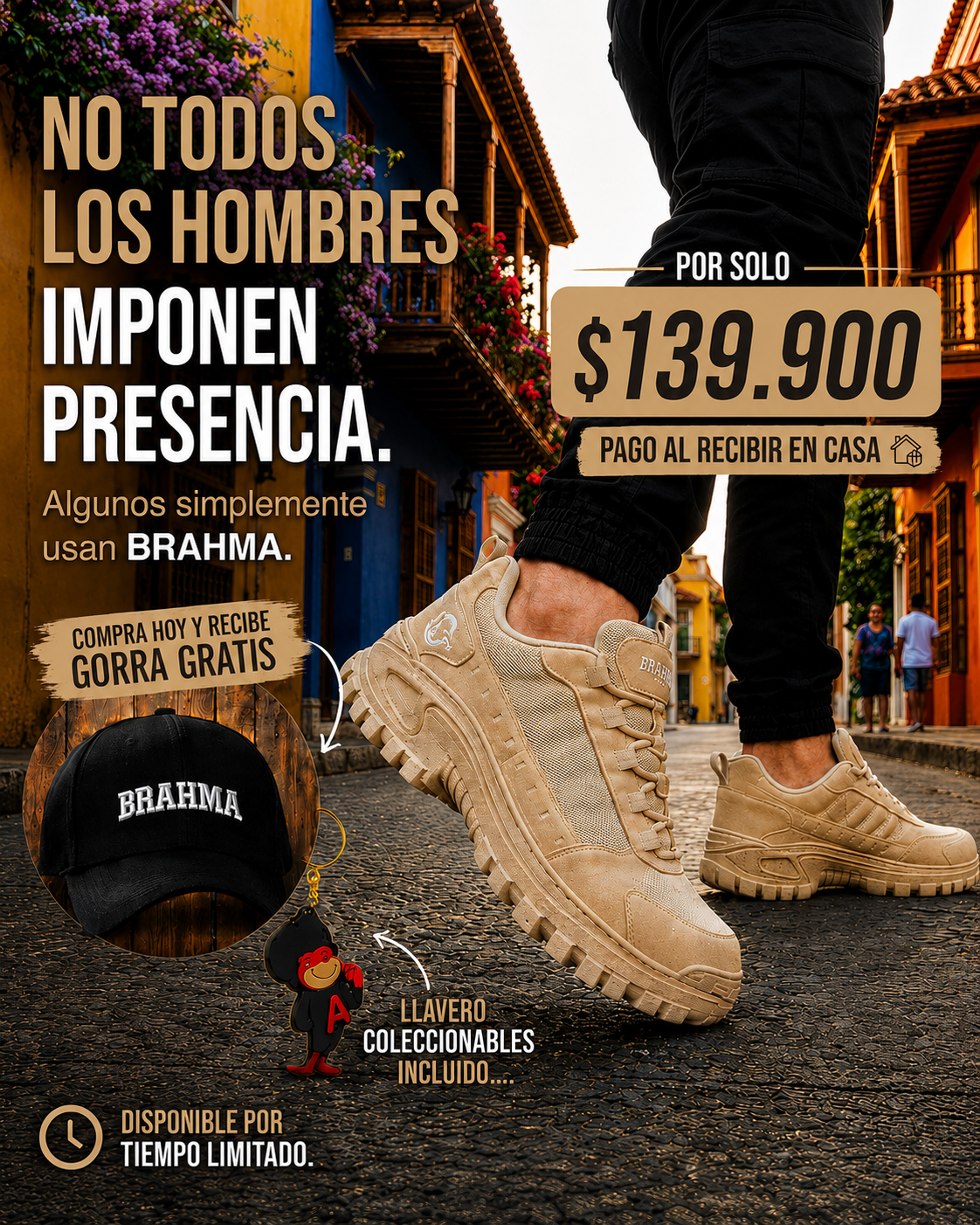 🔥 PROMO - Zapatos Brahma + Gorra Gratis Últimas Unidades Con 72% OFF Solo Hoy 🎁