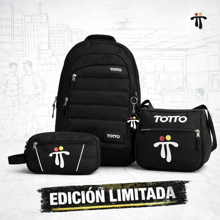 MORRAL TOTTO + GRATIS LONCHERA Y CARTUCHERA 56%OFF PROMO