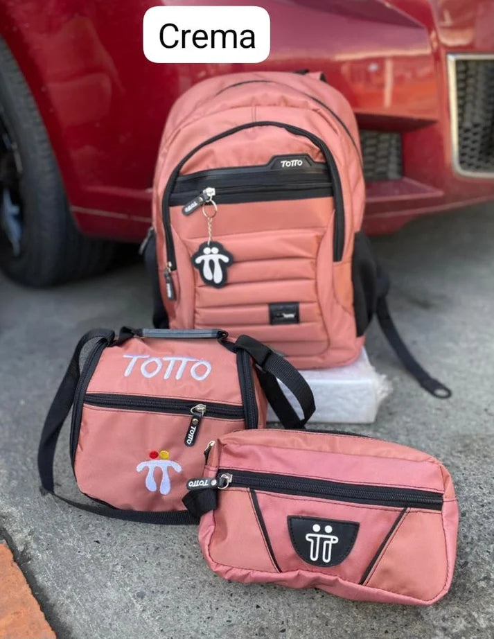 MORRAL TOTTO + GRATIS LONCHERA Y CARTUCHERA 56%OFF PROMO