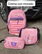 MORRAL TOTTO + GRATIS LONCHERA Y CARTUCHERA 56%OFF PROMO
