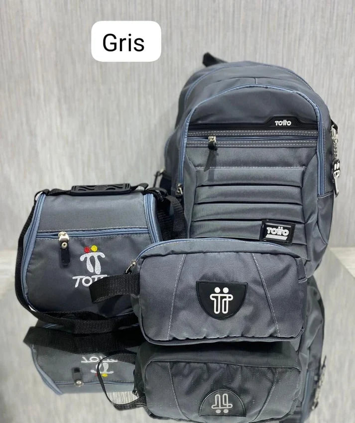 MORRAL TOTTO + GRATIS LONCHERA Y CARTUCHERA 56%OFF PROMO