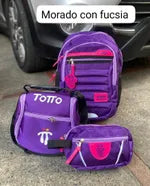 MORRAL TOTTO + GRATIS LONCHERA Y CARTUCHERA 56%OFF PROMO