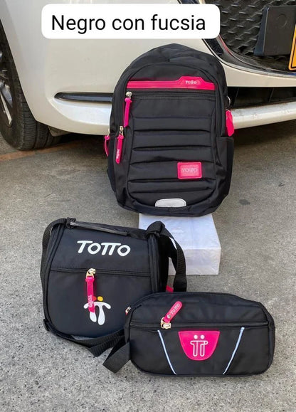 MORRAL TOTTO + GRATIS LONCHERA Y CARTUCHERA 56%OFF PROMO