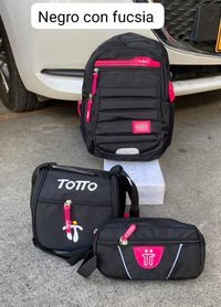 MORRAL TOTTO + GRATIS LONCHERA Y CARTUCHERA 56%OFF PROMO