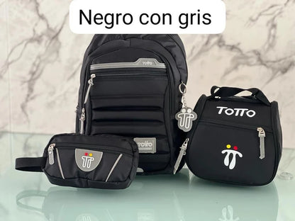 MORRAL TOTTO + GRATIS LONCHERA Y CARTUCHERA 56%OFF PROMO