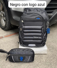 NEGRO CON LOGO AZUL