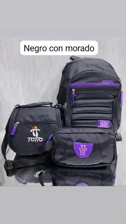 MORRAL TOTTO + GRATIS LONCHERA Y CARTUCHERA 56%OFF PROMO