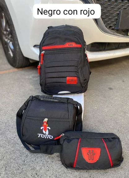 MORRAL TOTTO + GRATIS LONCHERA Y CARTUCHERA 56%OFF PROMO