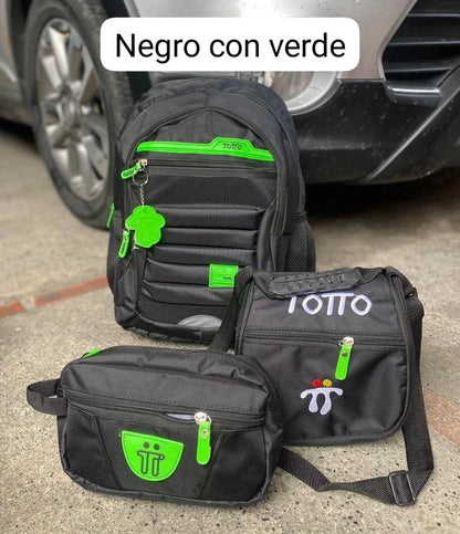 MORRAL TOTTO + GRATIS LONCHERA Y CARTUCHERA 56%OFF PROMO